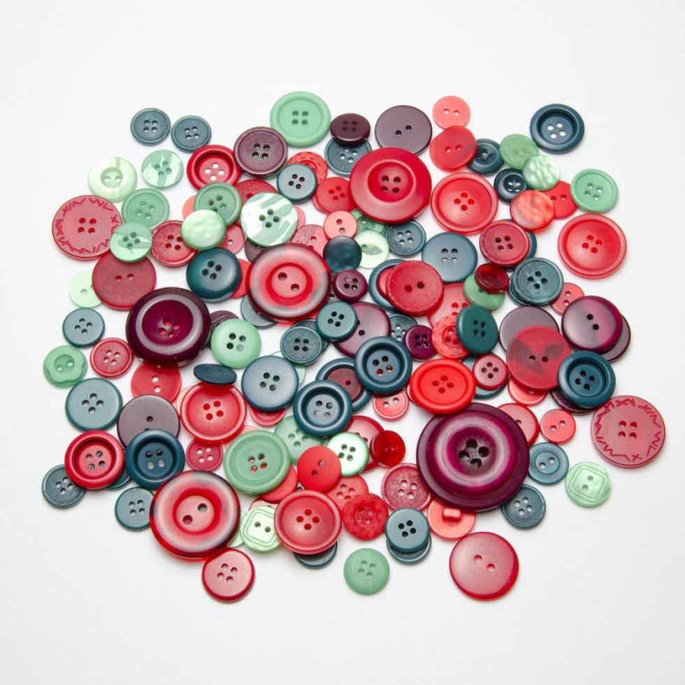 1 Kilo Assorted Buttons Bulk Value Pack Christmas