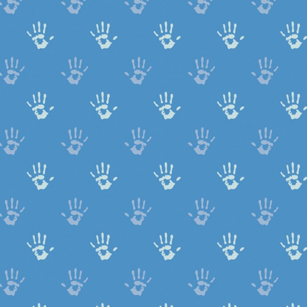 Art Gallery Fabrics Playroom 100% Cotton Poplin Fabric Fingerpaint Cobalt
 