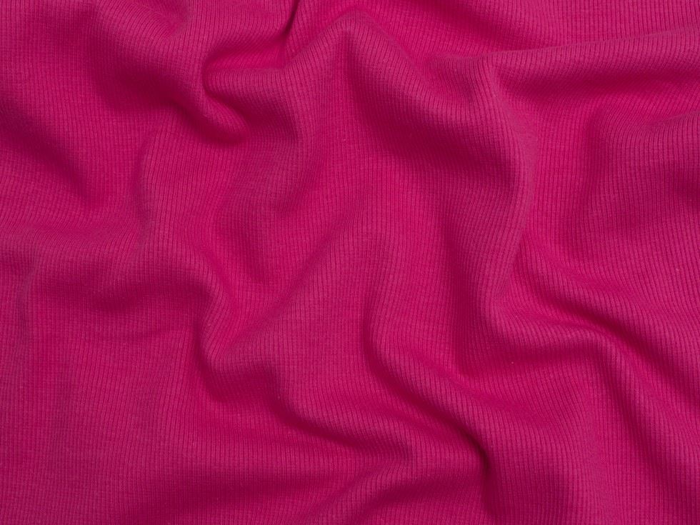 Minerva Core Range Heavy Tubular Ribbing Stretch Knit Fabric Fuchsia Pink
 