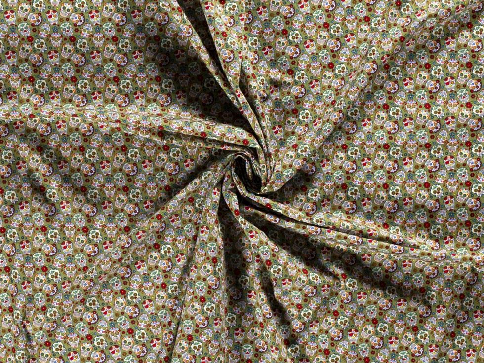 Green 100% Cotton Poplin Fabric