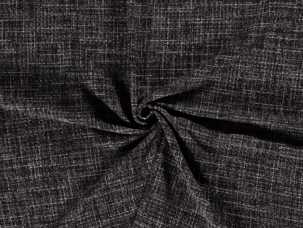 Boucle Tweed Coating Fabric Black