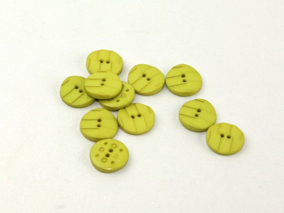Dill Round Textured Buttons (Value Pack) Olive Green
 