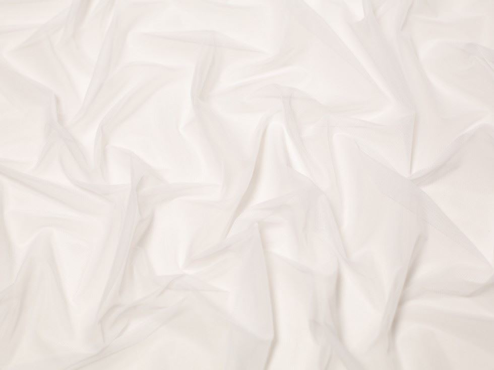 Minerva Core Range Divine Stretch Tulle Fabric White
 