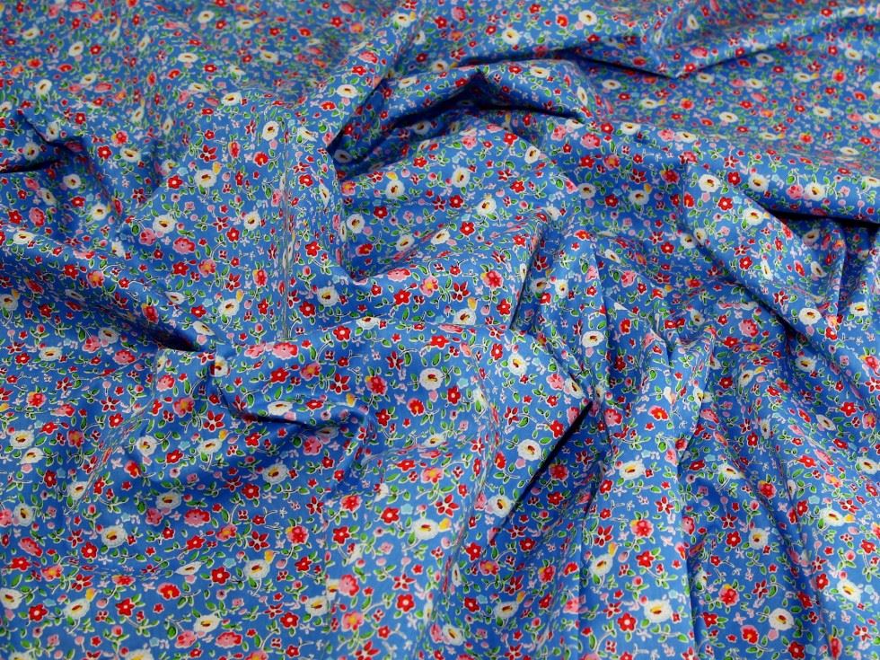 Blue Deadstock 100% Cotton Fabric