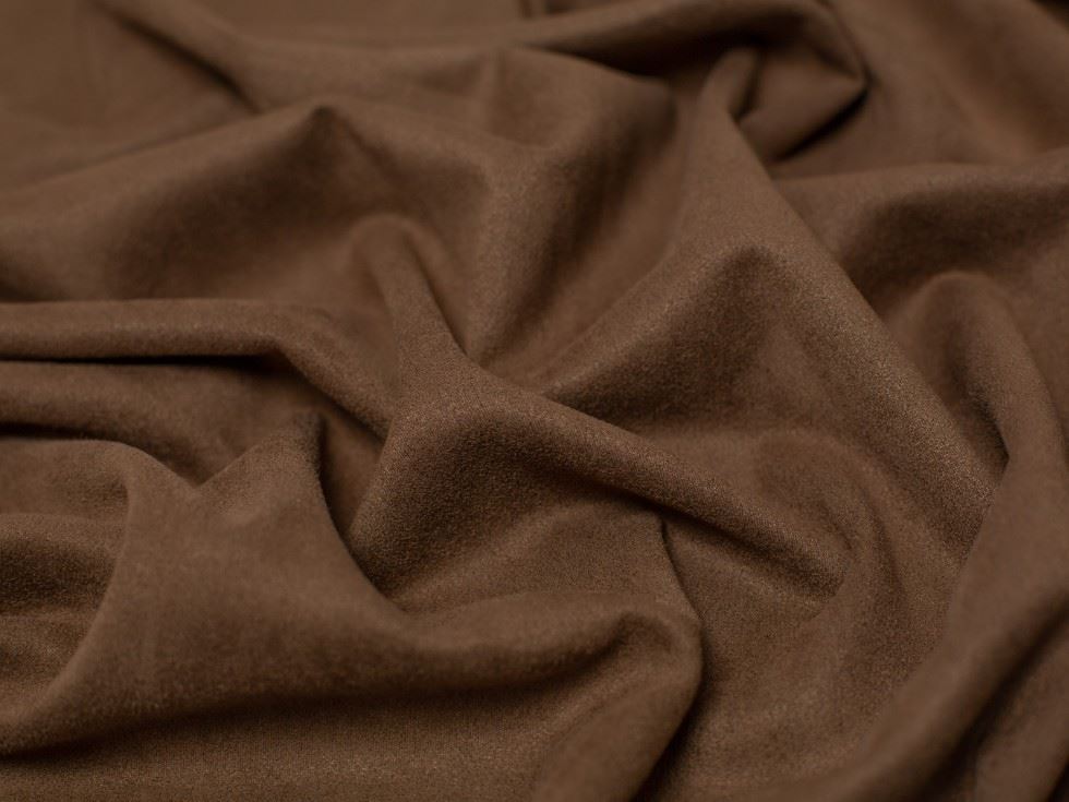 Minerva Core Range Taupe Suede Scuba Stretch Knit Fabric