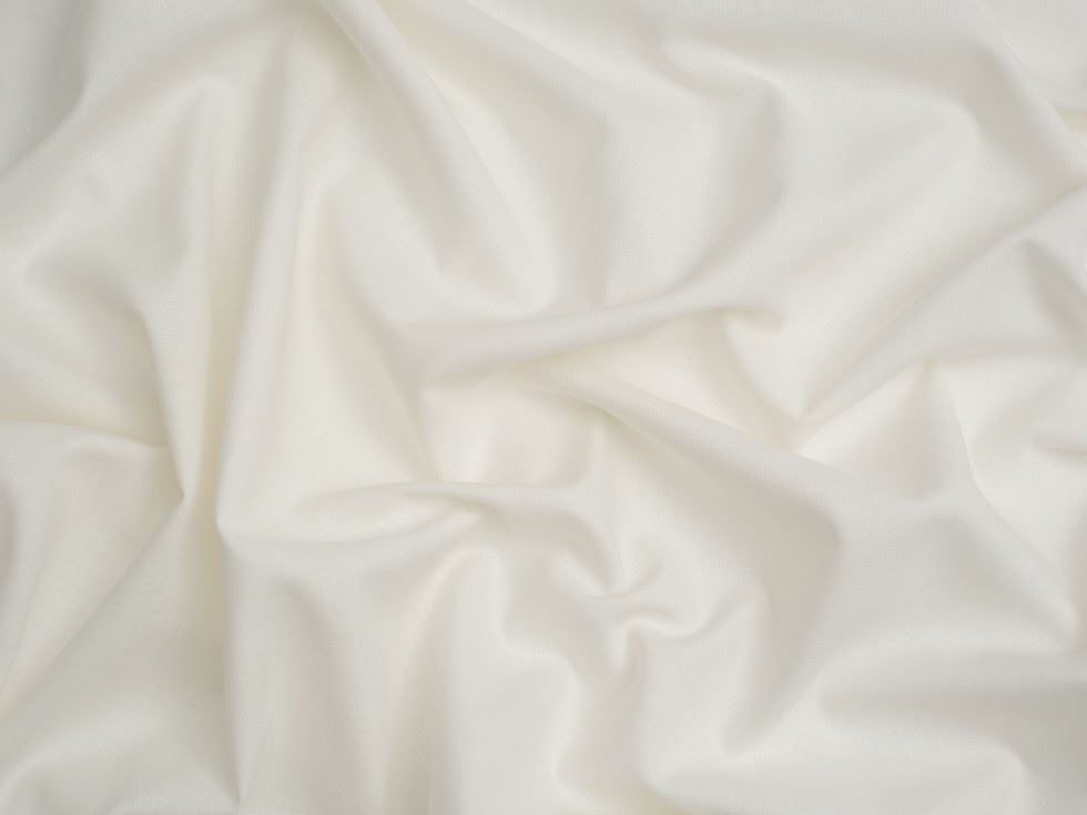 Minerva Core Range Ivory 100% Cotton Broadcloth Fabric