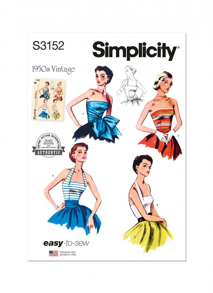 Simplicity Paper Sewing Pattern 3152
 
