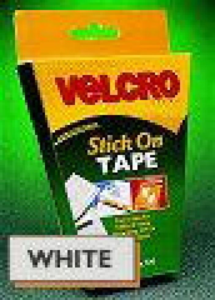 Velcro White Stick On Hook & Loop (Value Roll)