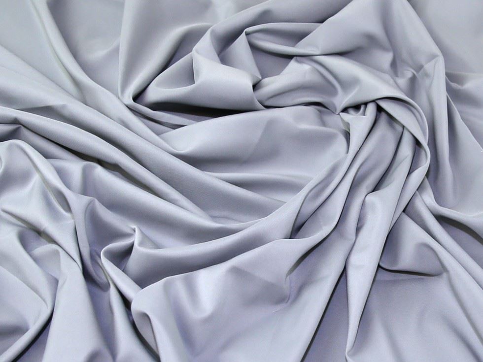Deadstock Stretch Woven Lining Fabric Silver
 