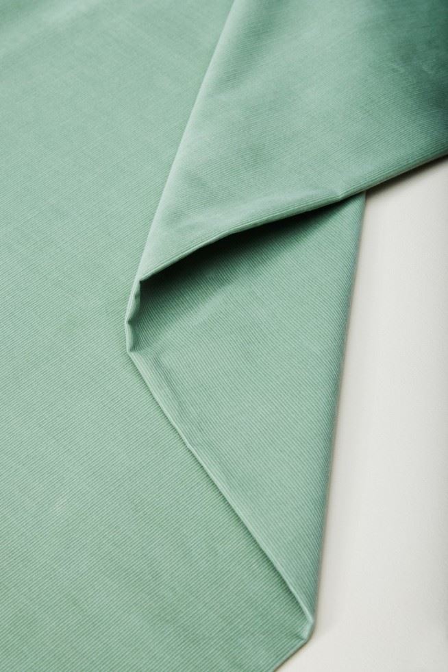Mind The Maker Sage Green Organic Naya Cotton Needlecord Fabric