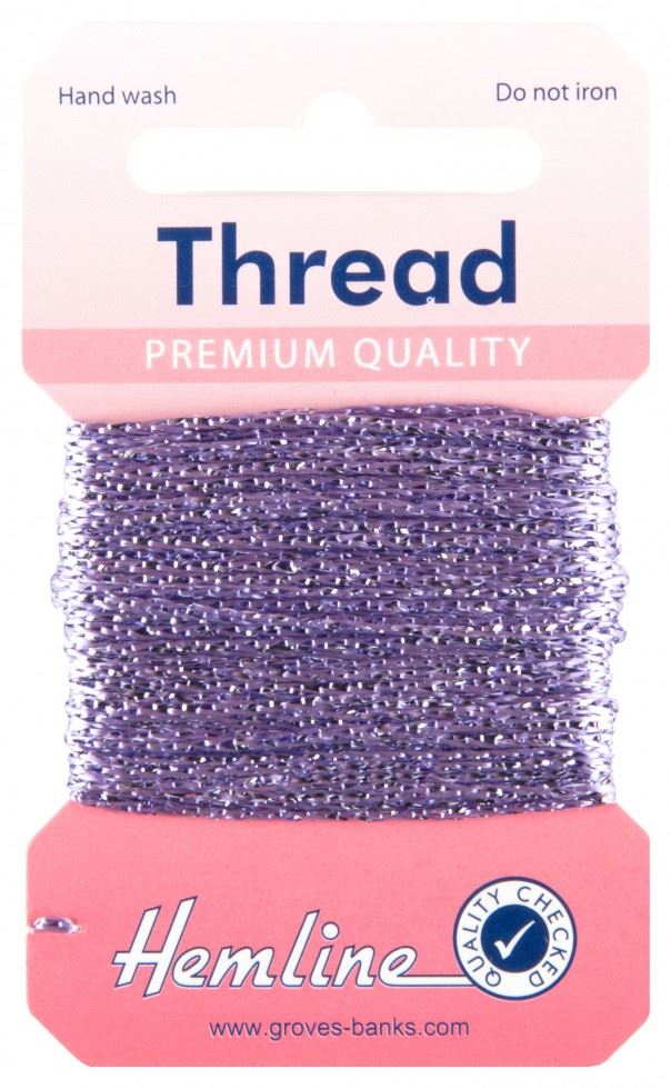 Hemline Lilac Glitter Thread