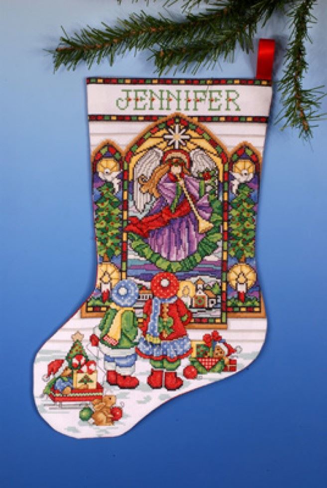 Design Works Stained Glass Stocking Counted Cross Stitch Kit
 