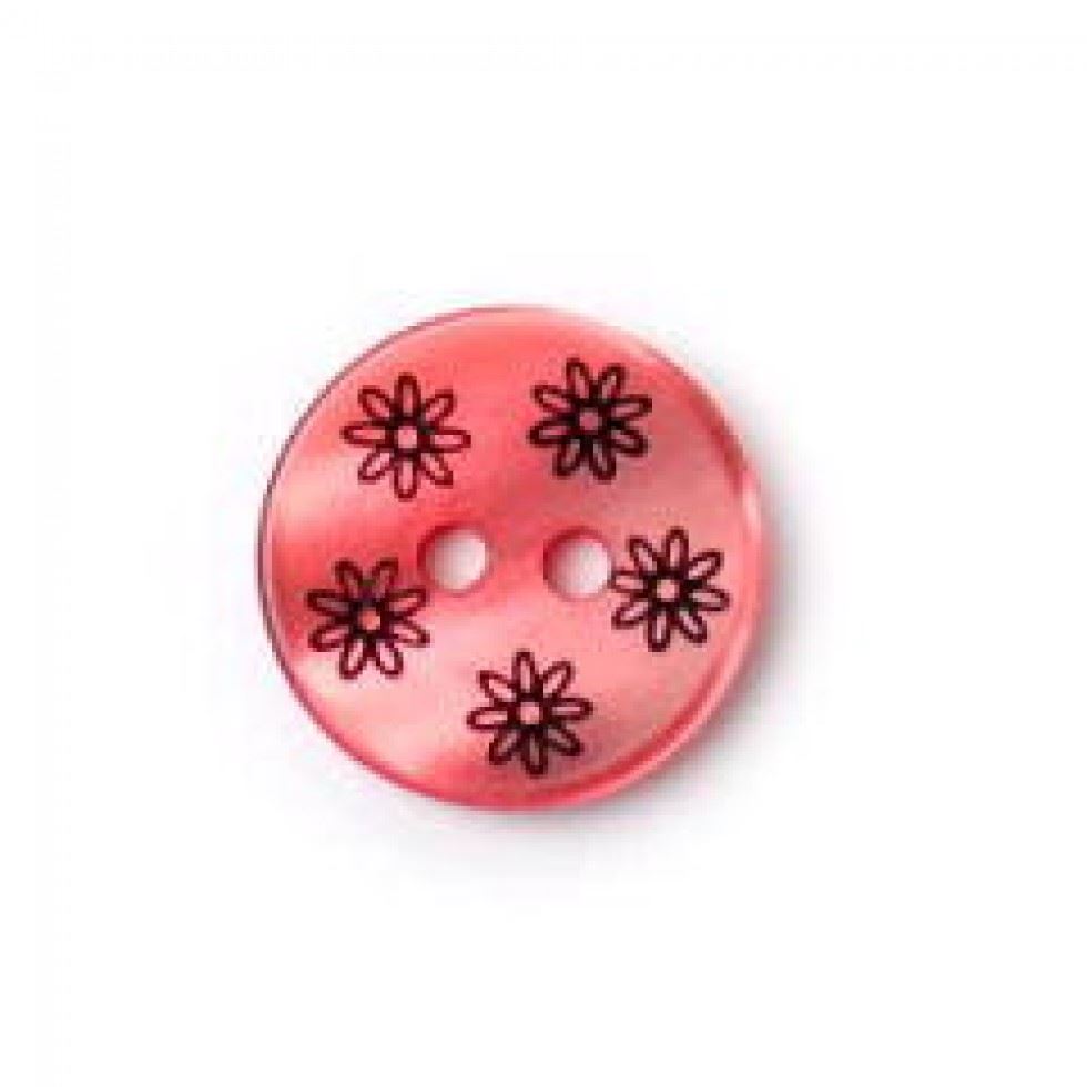 Crendon Daisy Round Buttons (Value Pack) Mid Pink
