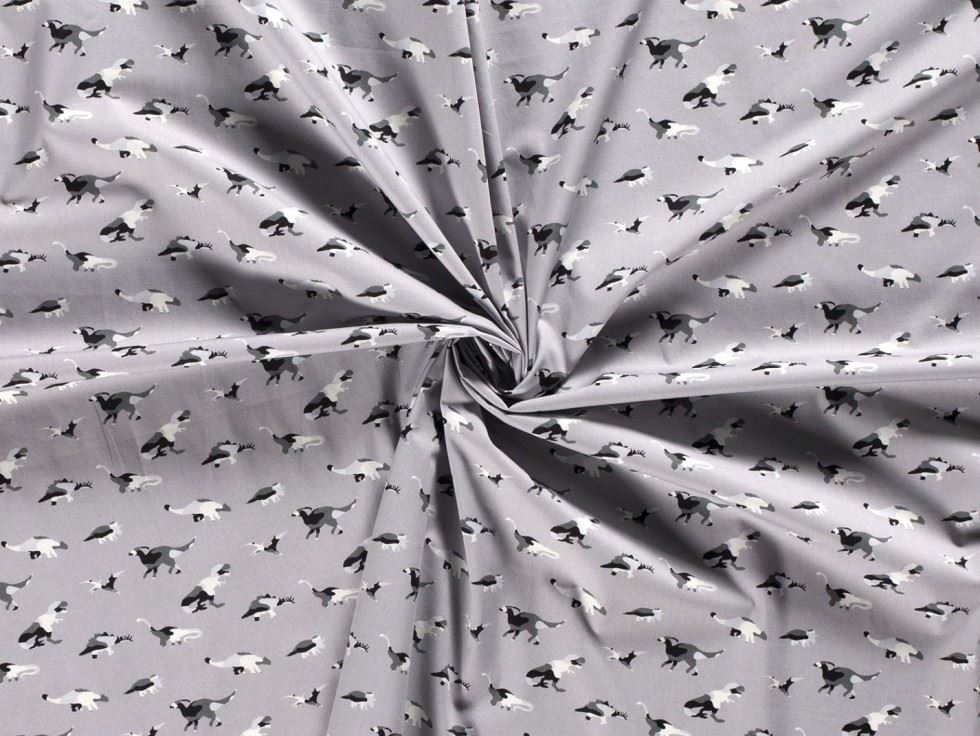 100% Cotton Poplin Fabric Grey