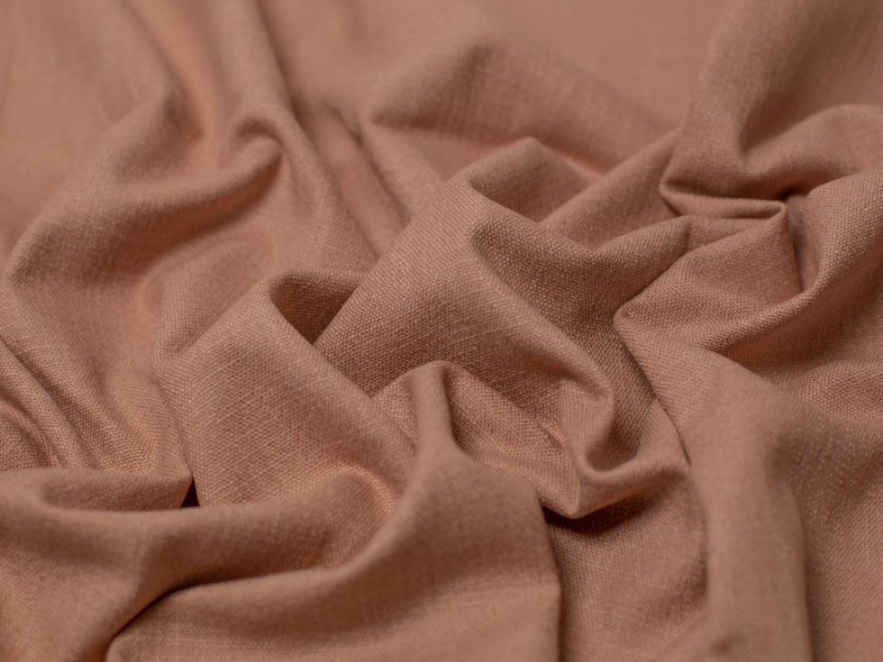 Stretch Woven Linen Blend Fabric Clay