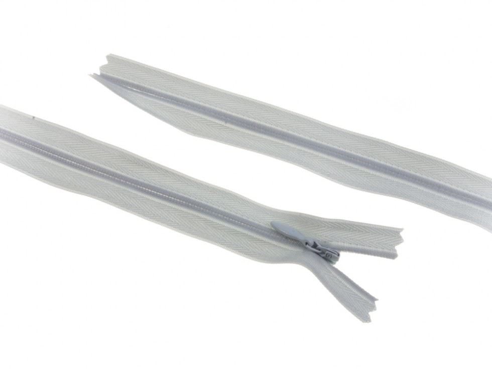 Light Grey Concealed Invisible Closed End Zips