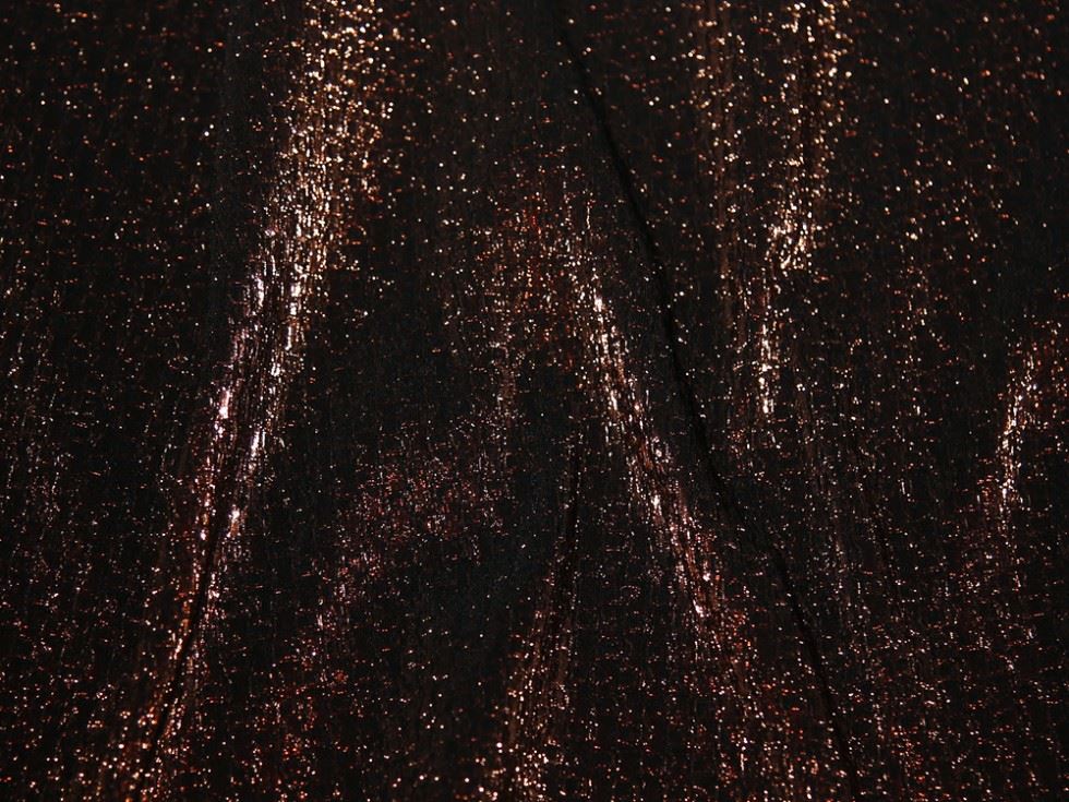 Bronze Deadstock Lurex Textured Stretch Knit Fabric