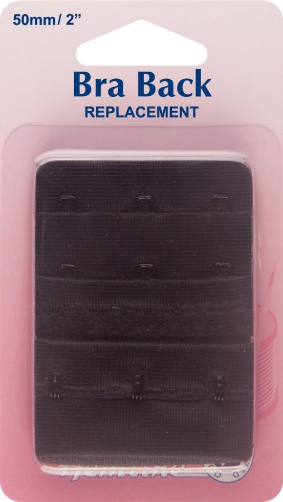 Hemline Black Bra Back Replacements