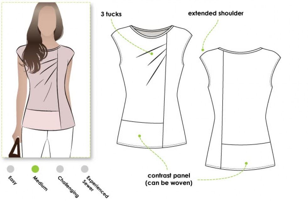 Style Arc Sewing Pattern Lotti Top