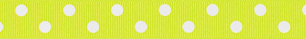 Berisfords Spotty Neon Ribbon Fluorescent Yellow
 