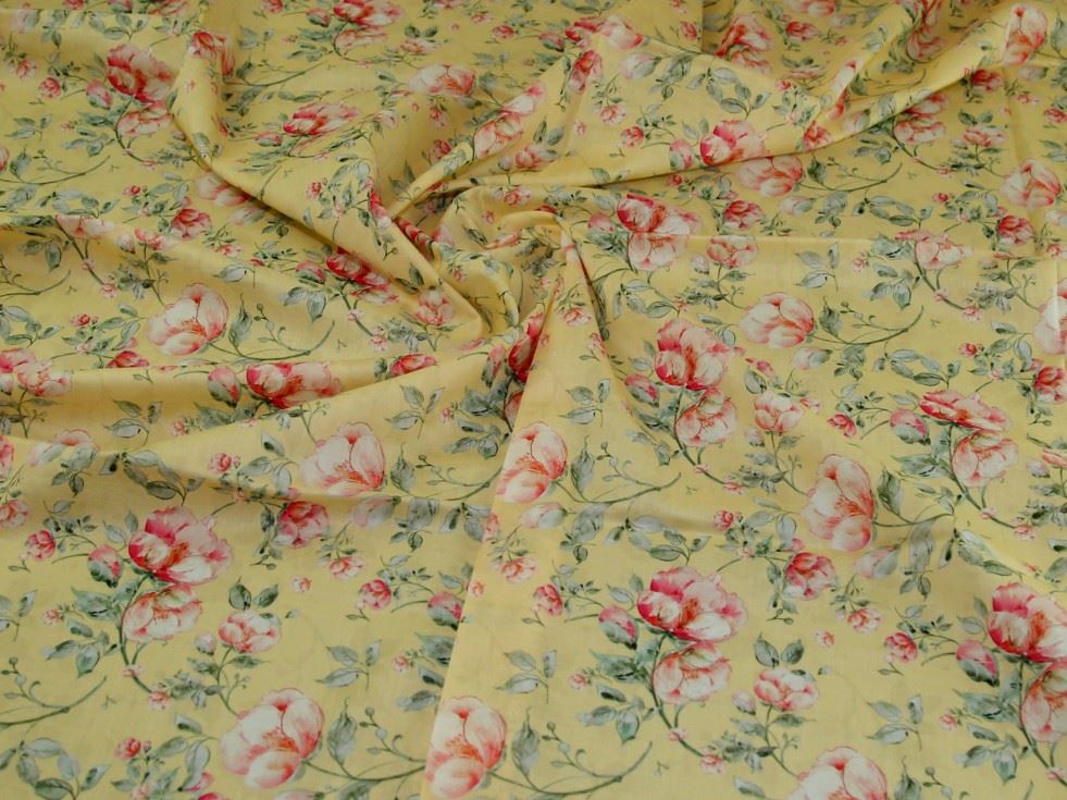 John Louden Yellow Cotton Lawn Fabric