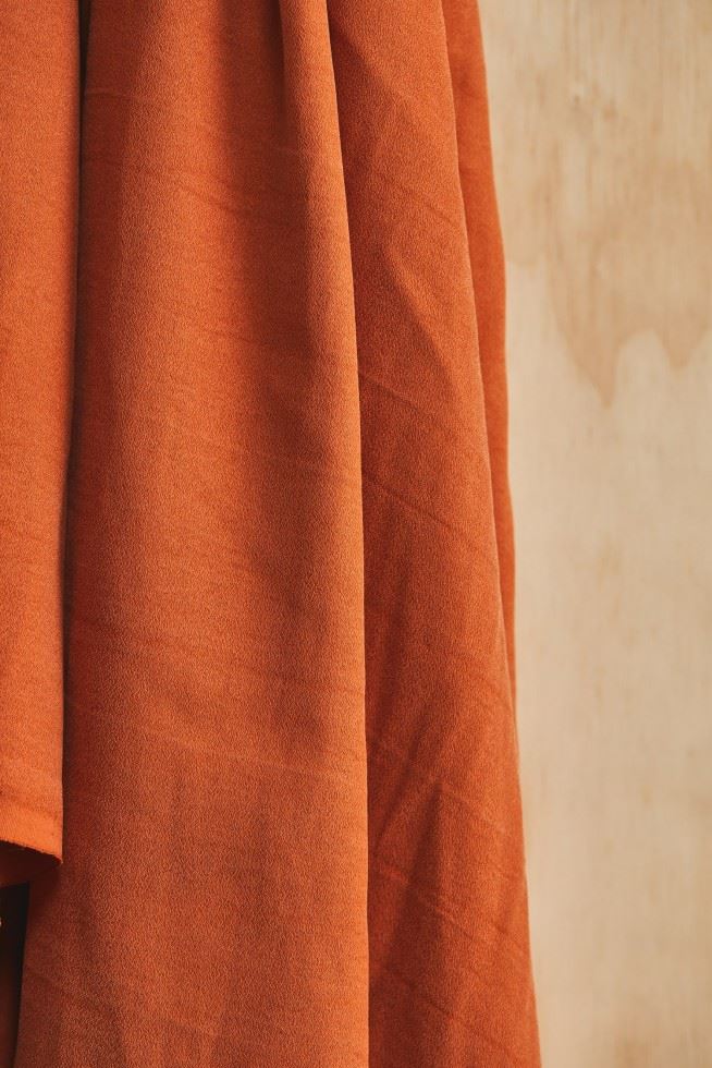 Meet Milk Rust Tencel Lyocell Crispy Crepe Fabric