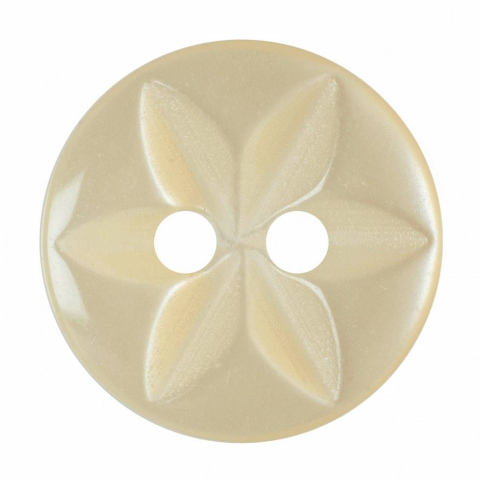Hemline Cream Round Floral Buttons