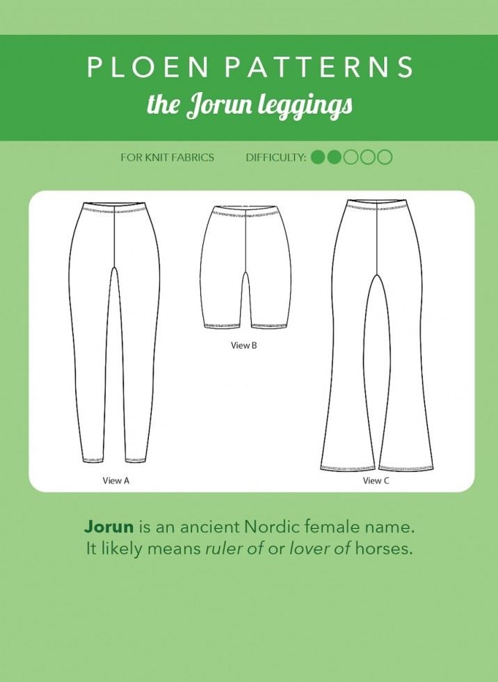 Ploen Patterns Paper Sewing Pattern Jorun Leggings
 