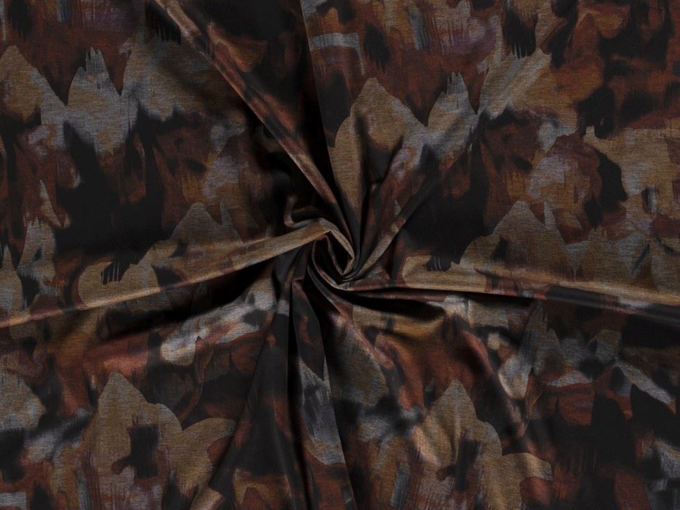 Ponte Roma Double Stretch Knit Fabric Rust
 