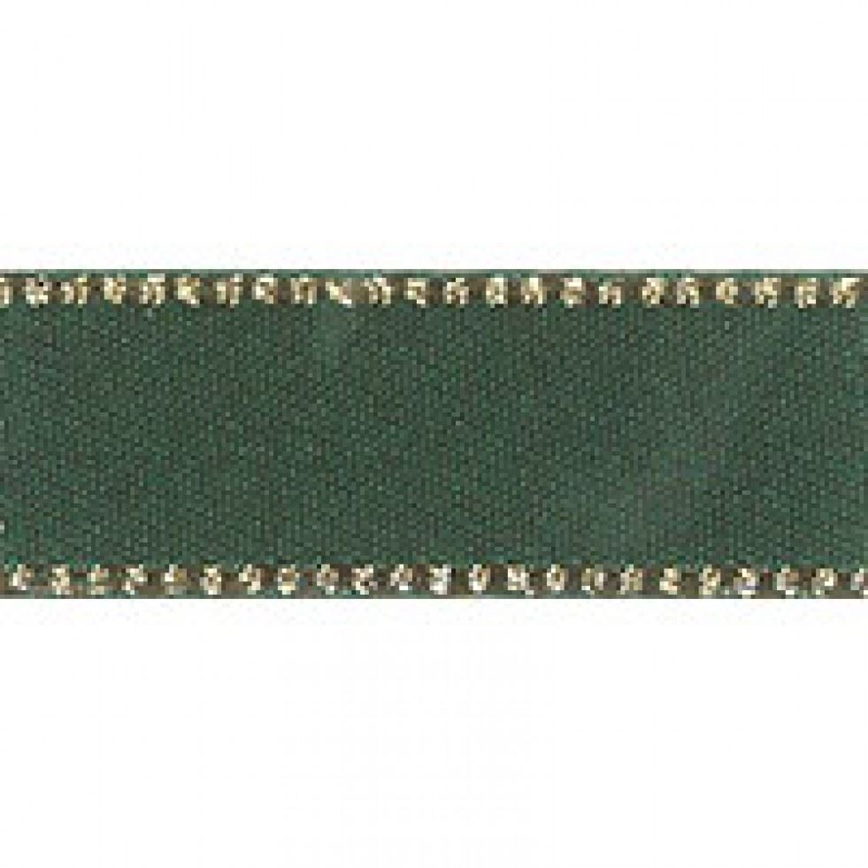 Berisfords 969 Forest Gold Edge Satin Ribbon (Value Roll)