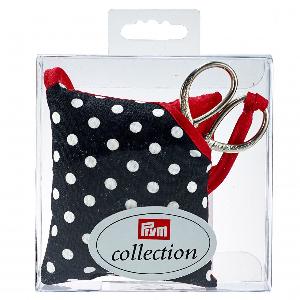 Image of Prym Pin Cushion & Scissors Black White Red