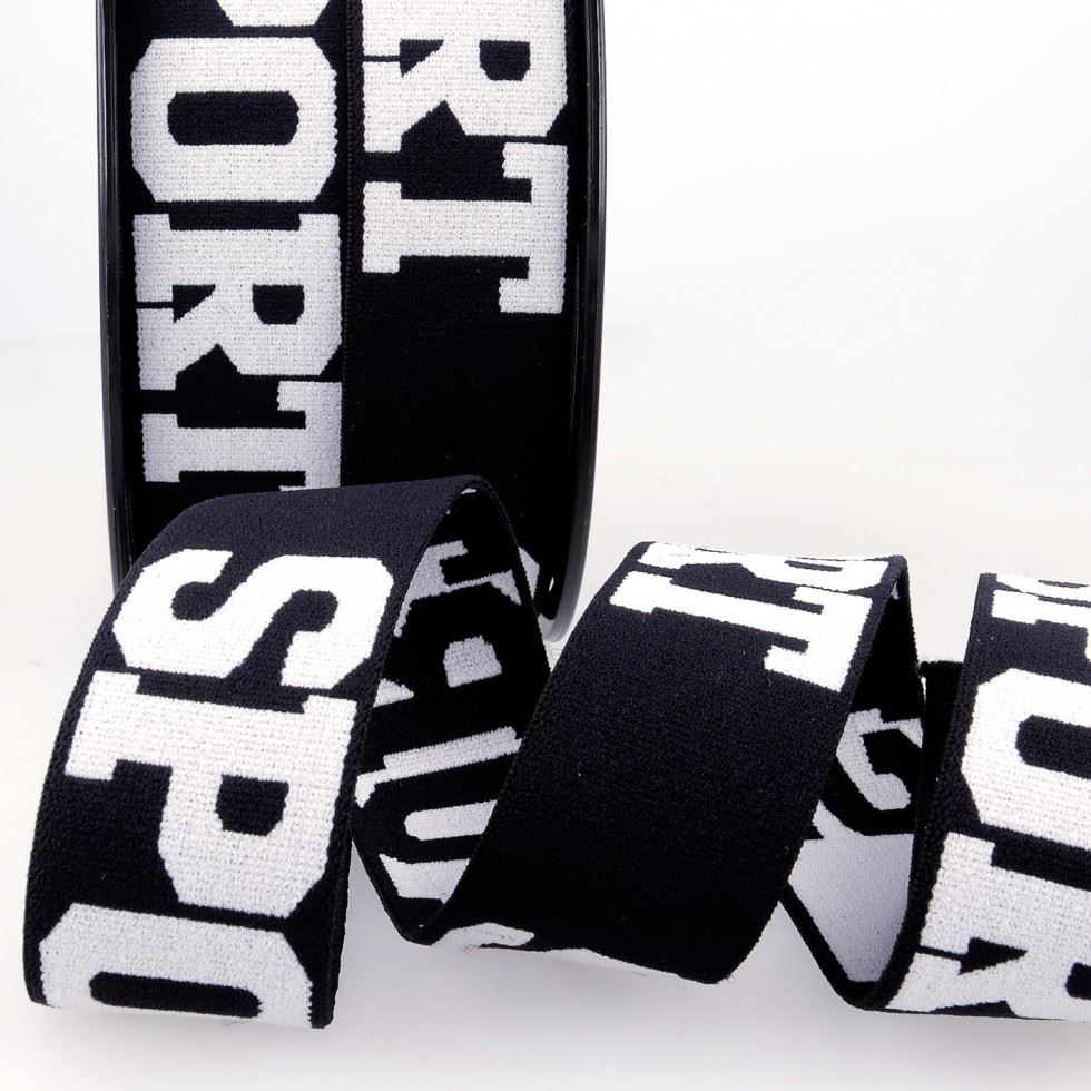 Stephanoise Sport Waistband Elastic Black White