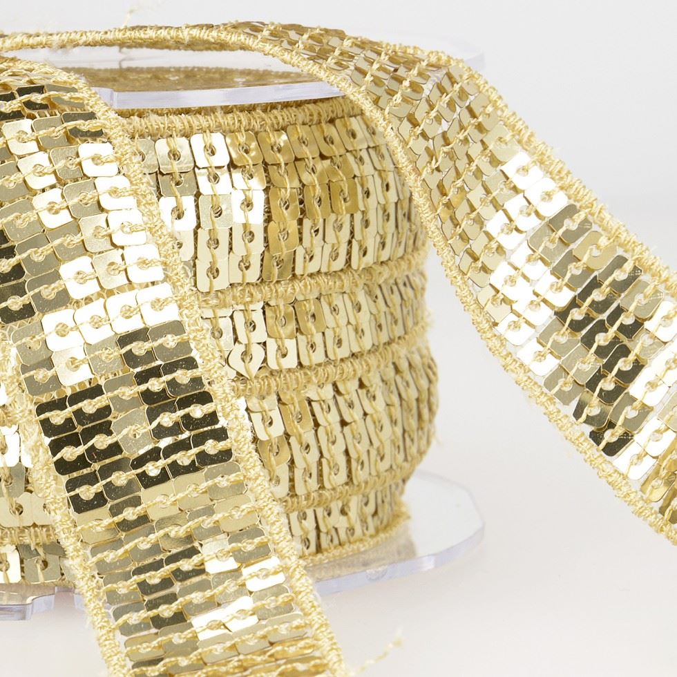 Stephanoise Sequin Trim Ivory
 