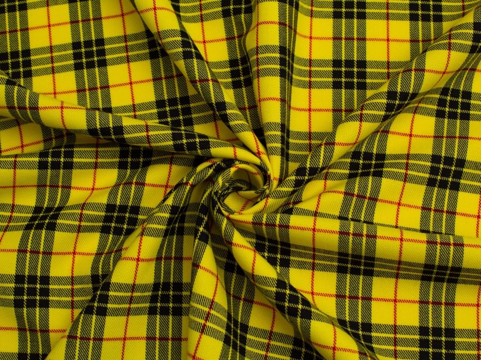 Minerva Core Range Yellow Polyester Viscose Suiting Fabric