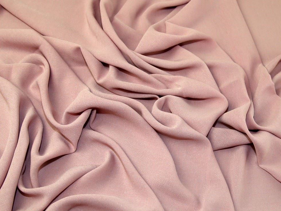 Deadstock Ripple Crepe Fabric Rose Pink
 