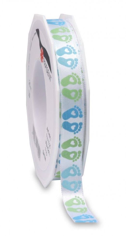 Baby Feet Ribbon (Value Roll) Blue