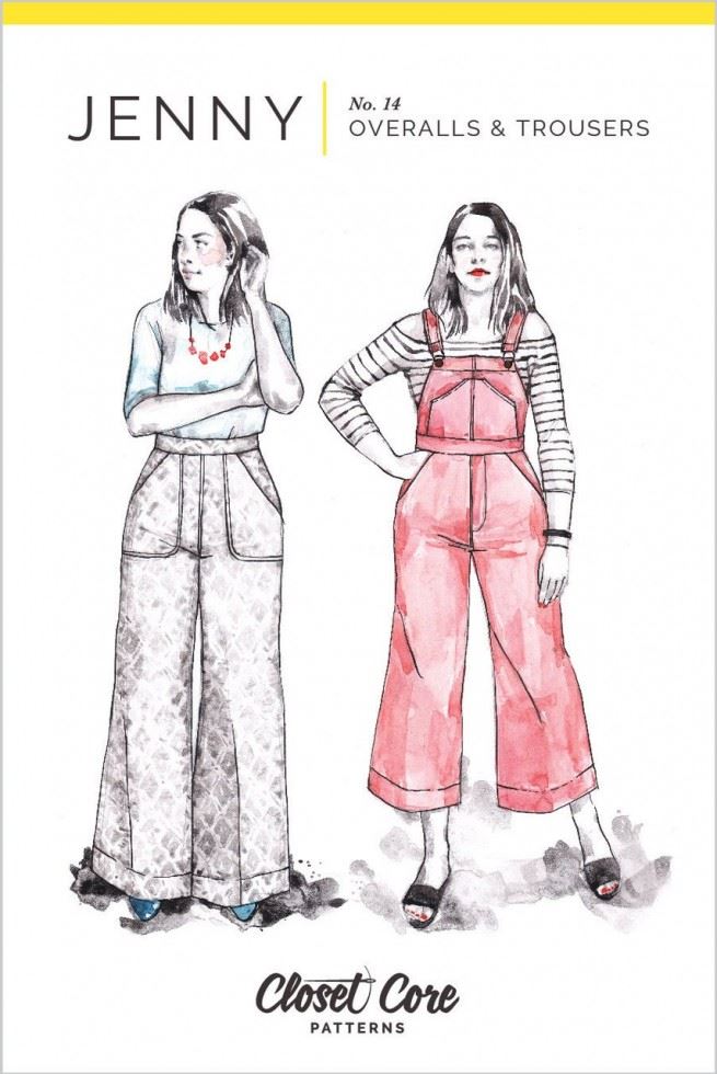 Closet Core Patterns Sewing Pattern Jenny Trousers & Overall