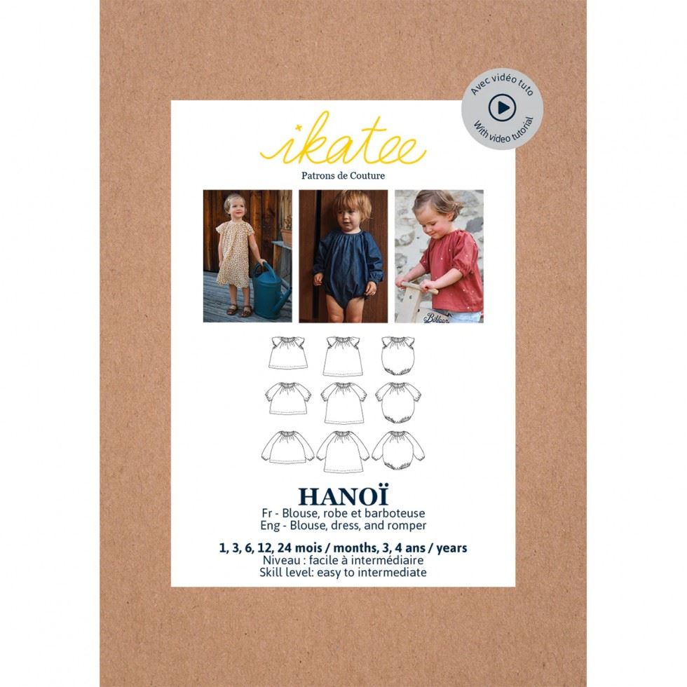 Ikatee Sewing Pattern Baby Hanoi Blouse Dress & Romper