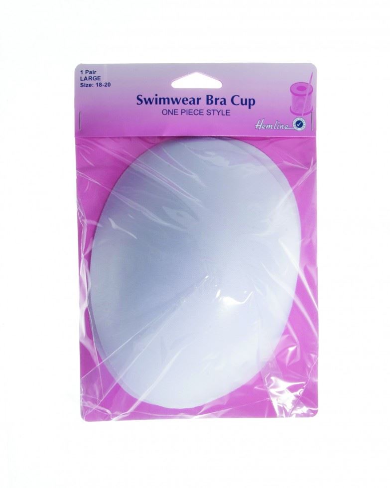 Hemline Swimwear Bra Cups White