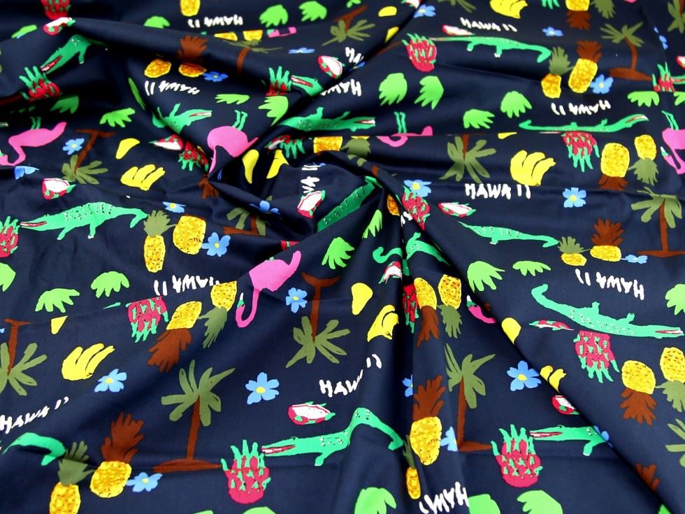 Navy Deadstock 100% Cotton Poplin Fabric