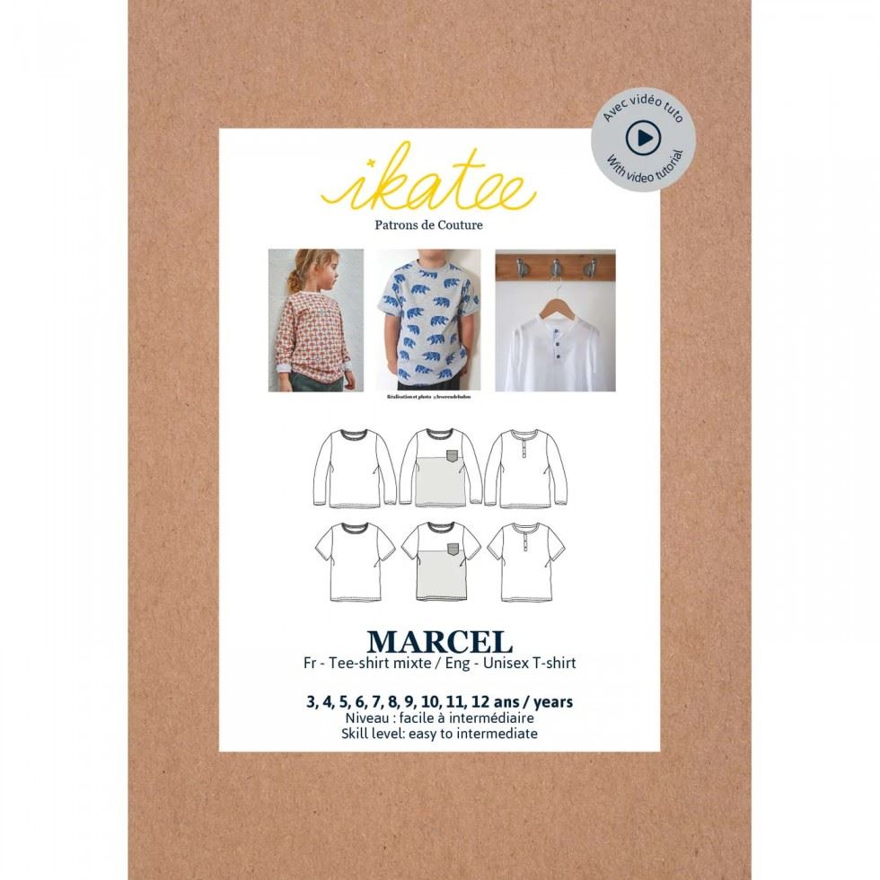 Ikatee Sewing Pattern Kids Marcel Tee Shirt
