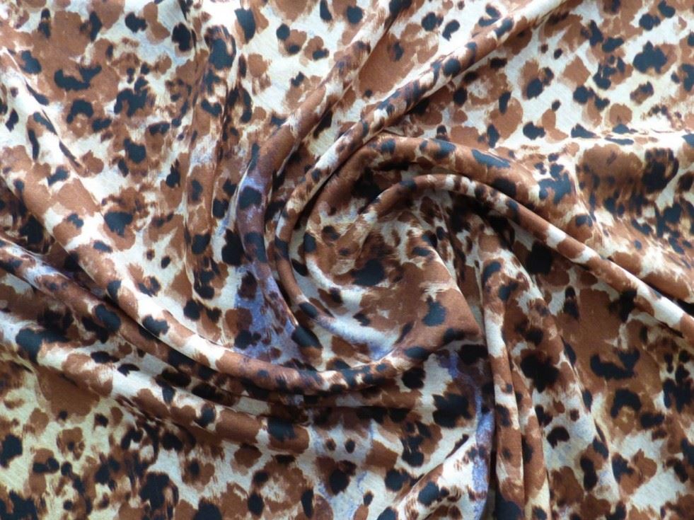 Lady Mcelroy Brown Viscose Challis Fabric