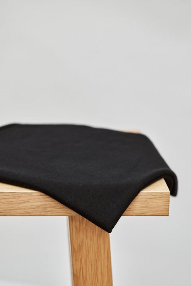 Meet Milk Black Two Face Code Interlock Tencel Lyocell Cotton Stretch Knit Fabric