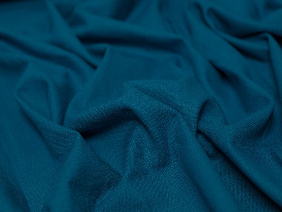 Stretch Woven Linen Blend Fabric Peacock