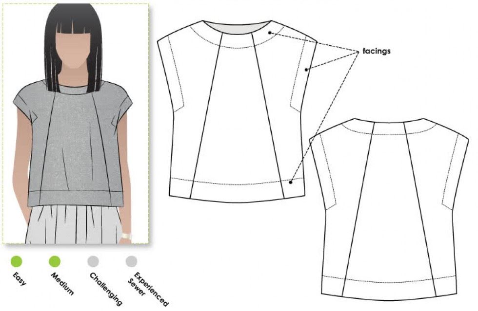 Style Arc Sewing Pattern Ethel Top