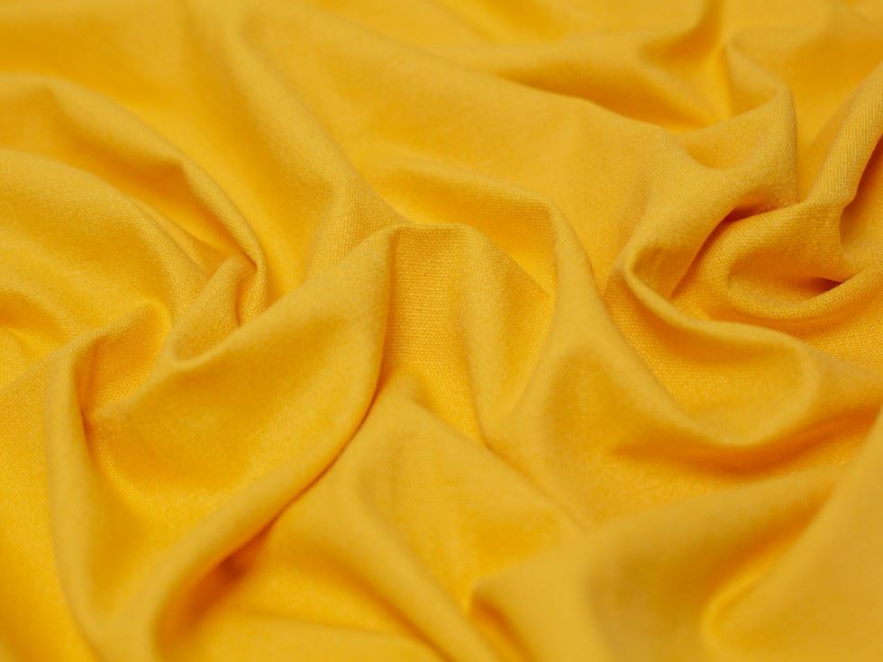 Stretch Woven Linen Blend Fabric Yellow