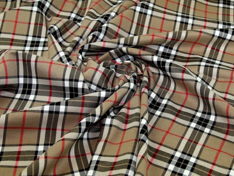 John Louden Camel Poly Viscose Stretch Woven Suiting Fabric