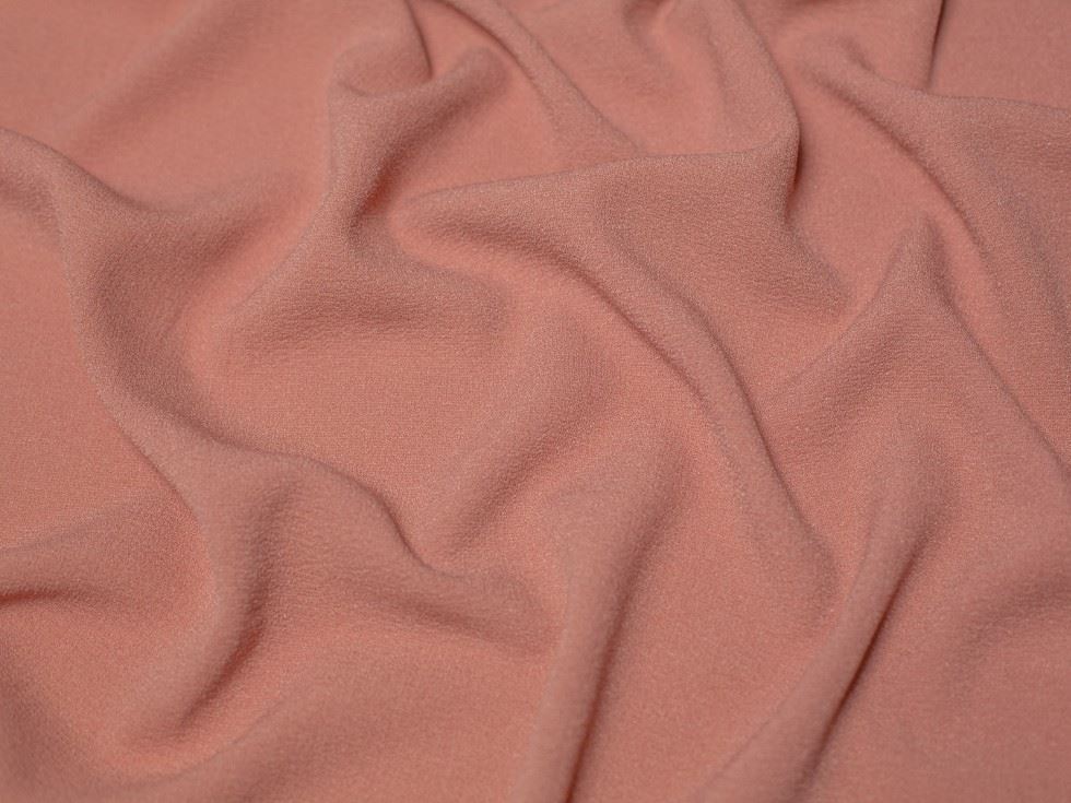 Rose Pink Deadstock Textured Stretch Woven Crepe Fabric