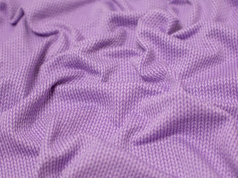 Jacquard Textured Stretch Knit Fabric Lilac Jacquard Textured Stretch Knit Fabric Lilac