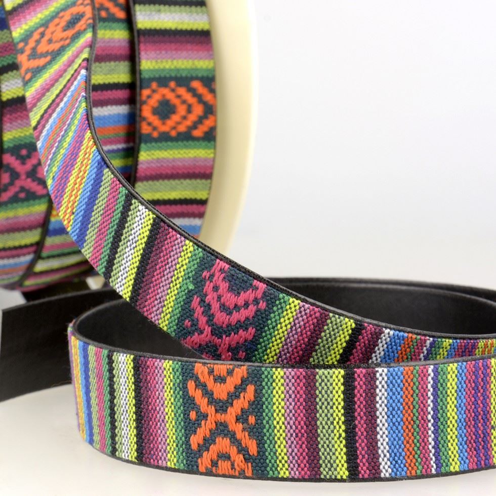 Stephanoise Faux Leather Lined Webbing Multi 7